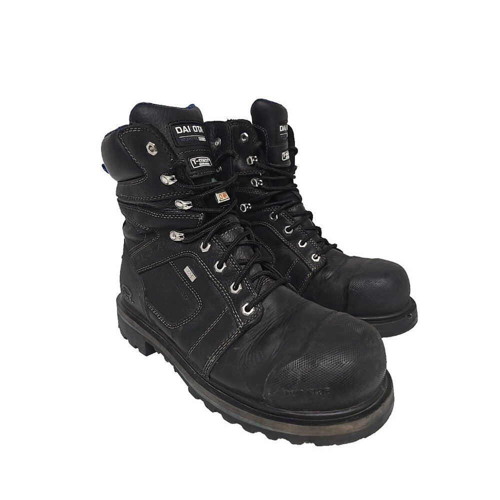 DAKOTA Men's 557 8" STCP HD3 Vibram Work Boots Black Size 10M